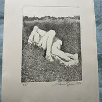 Coppia di litografie Mauro Reggiani 1974