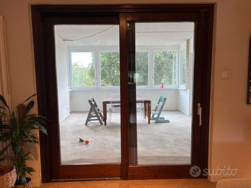 Finestra alzante scorrevole legno