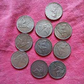 lotto 500 lire argento quadriga 