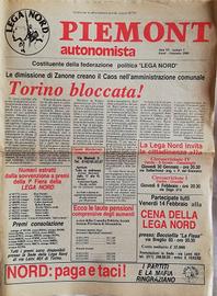 Giornale Lega Nord Piemont Autonomista del 1992