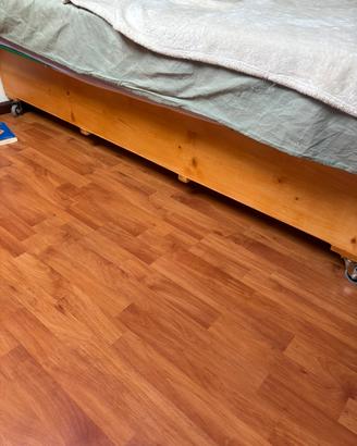 Struttura Letto contenitore 1 piazza con ruote e
