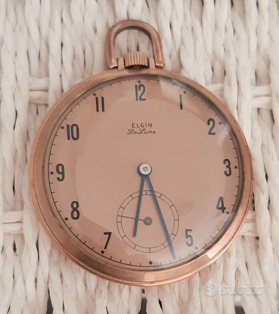 orologio Elgin vintage da taschino Abbigliamento e Accessori In