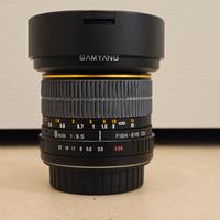 OBIETTIVO SAMYANG FISHEYE 8MM CS PER CANON