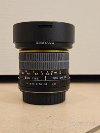 OBIETTIVO SAMYANG FISHEYE 8MM CS PER CANON