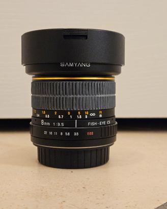 OBIETTIVO SAMYANG FISHEYE 8MM CS PER CANON