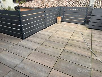 55 mq Pavimento galleggiante gres 80x40x2 supporti