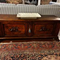 Cassapanca antica fine 800 con motivo floreale