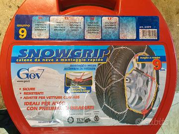 catene da neve 9mm gruppo 9