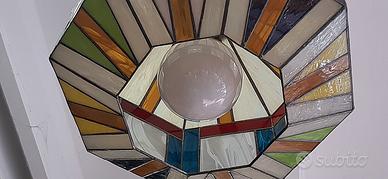 Lampadario in vetro a piombo artigianale