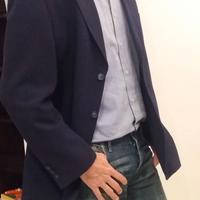 Giacca blu da uomo, sportiva elegante