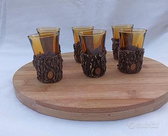 Set 6 Bicchierini Vintage - Ambrato-corteccia