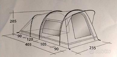 Tenda campeggio Outwell 3 posti