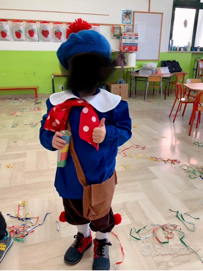 Costume vestito di carnevale Pierino per bambino da 4 a 6 anni