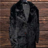 Cappotto vintage in pelliccia nero