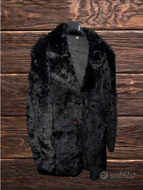 Cappotto vintage in pelliccia nero