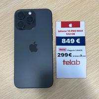 IPHONE 15 PRO MAX 512GB CON 1 ANNO DI GARANZIA