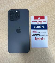 IPHONE 15 PRO MAX 512GB CON 1 ANNO DI GARANZIA
