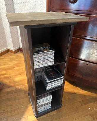 Colonnina in legno con ripiani, mobiletto d'appogg
