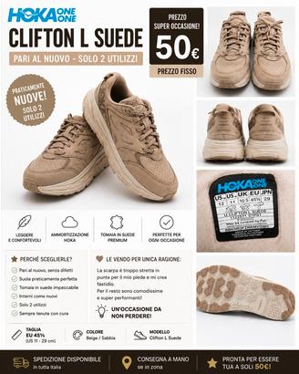 HOKA Clifton L Suede 45⅓