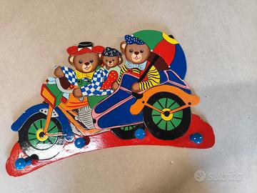 Appendiabiti in legno vintage bimbi 