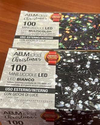 100 minilucciole led  8 metri bianco o multicolor
