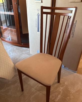 Tavolo di Cristallo con piedi in legno fazzini