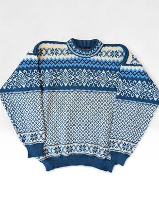 Maglione Vintage Norvegese Lana  Vergine Nordstr