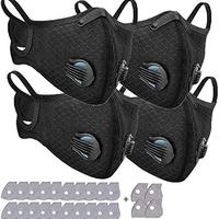 4 Mascherine filtranti per sport con 34 filtri