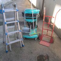 CARRELLO X PULIZIE AZIENDALE+SCALETTO +CARRELO PAC