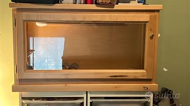 TECA per rettili in legno Rettilinea