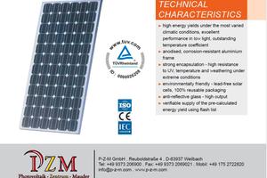 PANNELLI FOTOVOLTAICI MONOSCRISTALLINI PMZ 180W