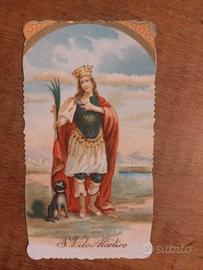 Antico Santino San Vito - Cromolitografia Vintage