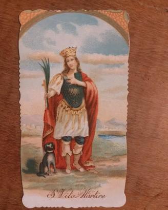 Antico Santino San Vito - Cromolitografia Vintage