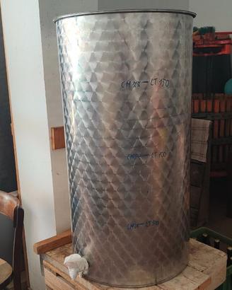 Cisterna inox 200 litri a galleggiante per vino