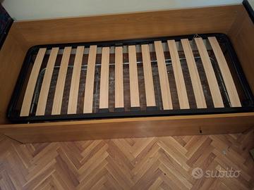Letto singolo con secondo lettino estraibile