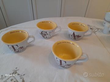 Set 4 tazze da colazione Mulino Bianco 