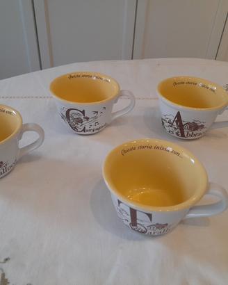Set 4 tazze da colazione Mulino Bianco 