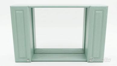 mobile bagno - specchio  bagno verde acqua/azzurro
