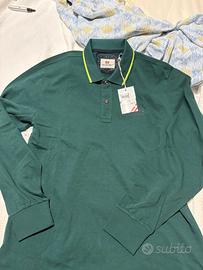 Polo Cotton Belt Jeans uomo verde XL nuova