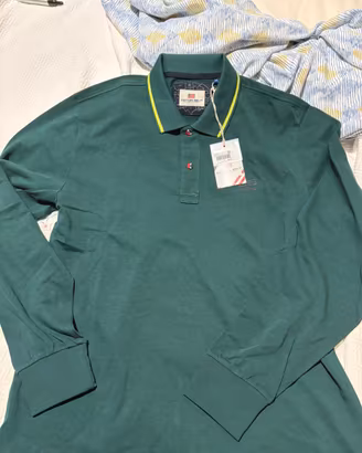 Polo Cotton Belt Jeans uomo verde XL nuova