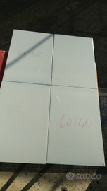 4 x mensole bianche 40x60 pianali per scaffale