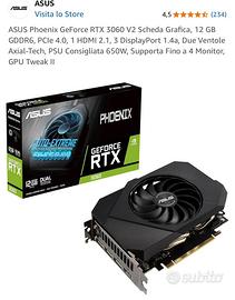 GeForce RTX Asus 3060 SCHEDA GRAFICA Video