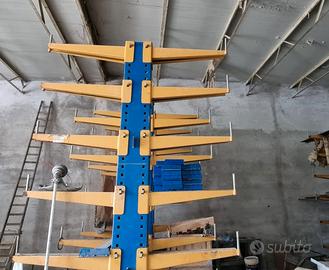 scaffalatura cantilever doppia per tubi