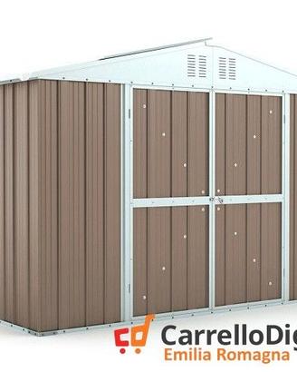 Box giardino in lamiera zincata 327x155 tortora