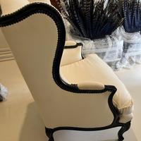 Poltrone in velluto bianco