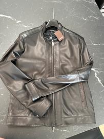 Giubbotto Amedeo Testoni pelle/coccodrillo tag.50