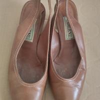 Scarpe tipo chanel color cuoio 36 tacco medio