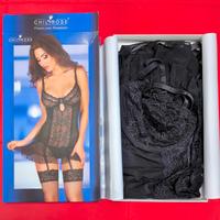 Nuovo-Chemise nera il morbida microrete-XL