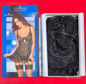 Nuovo-Chemise nera il morbida microrete-XL