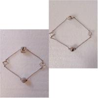 Braccialetto in metallo con cristalli Swarovski 